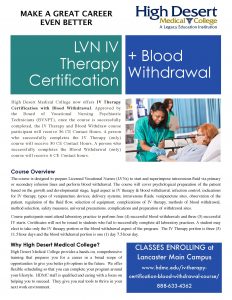 Click for a Printable LVN IV Flyer