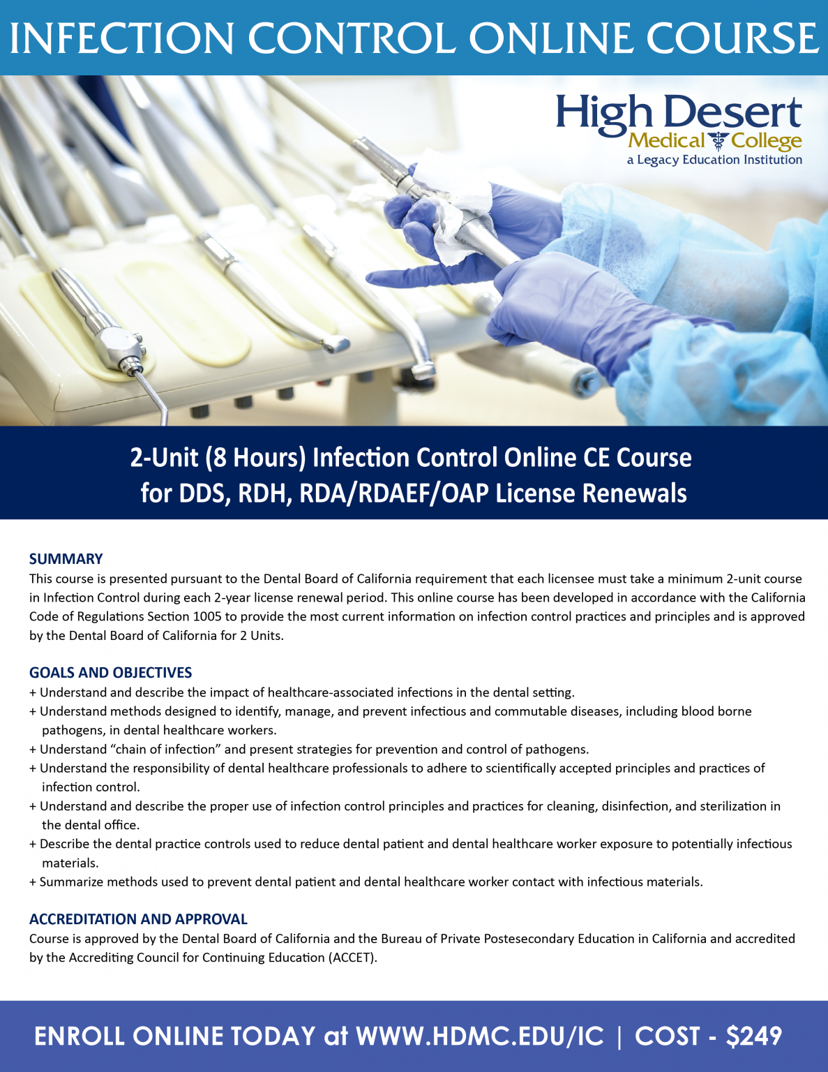 Infection Control Flyer01 High Desert Medical College