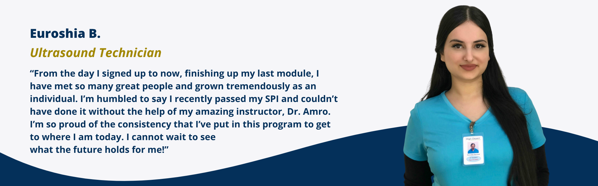 ultrasound tech student testimonial